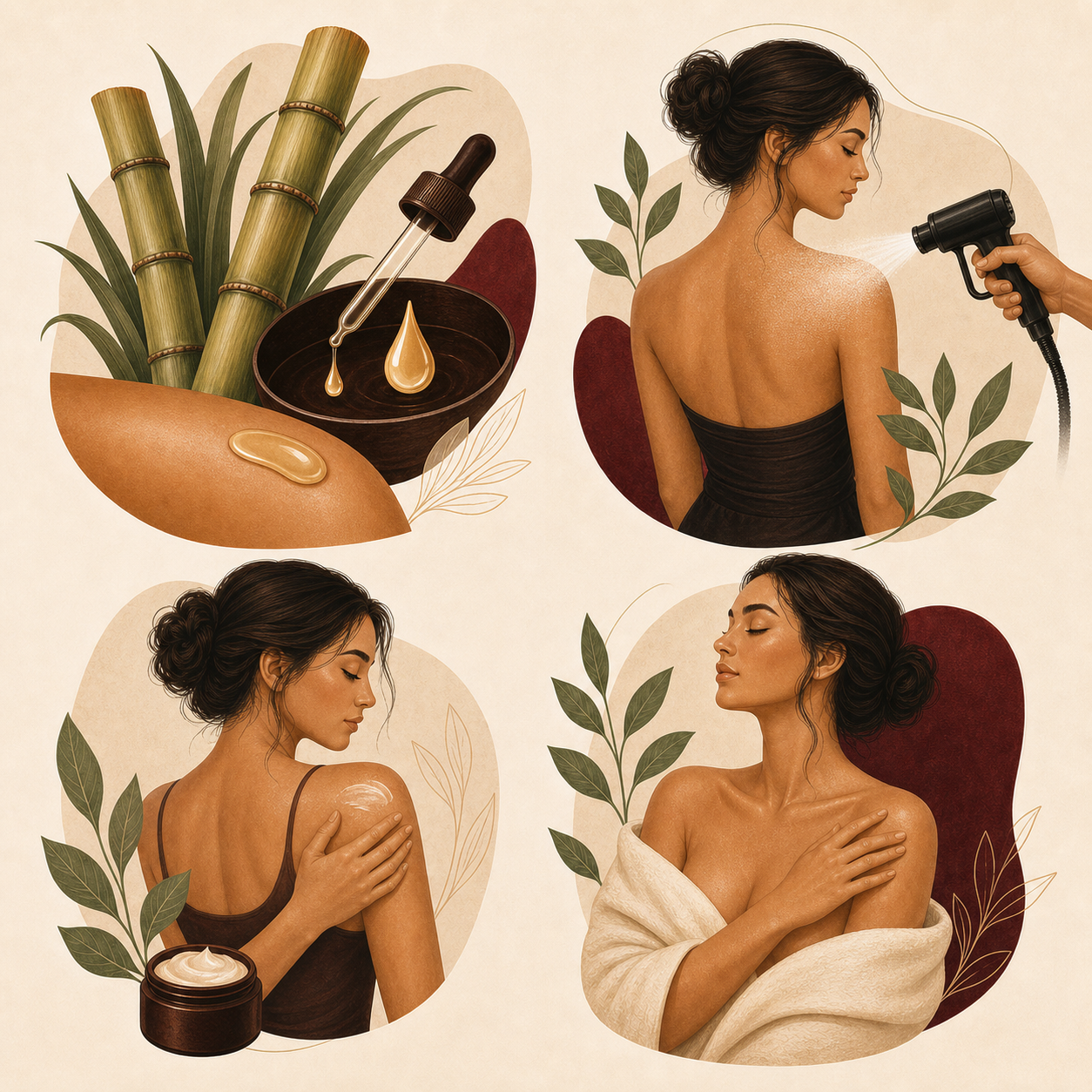 Иллюстрации моментального загара Sun Muse